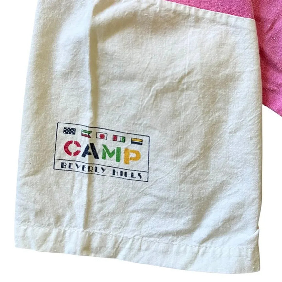 Vintage Camp Beverly Hills Collared Polo Graphic T-Shirt Size S - Picture 8 of 8